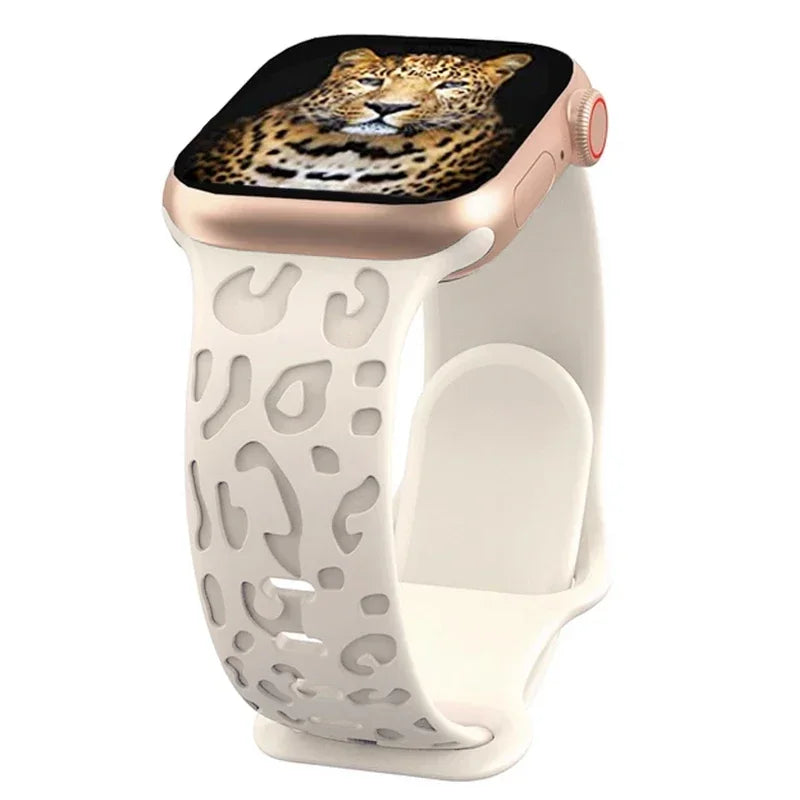 Stylish Engraved Silicone Watch Strap for Apple Watch