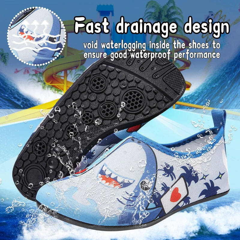 Kids Quick-Drying Aqua Beach Shoes | Lightweight Swim Footwear