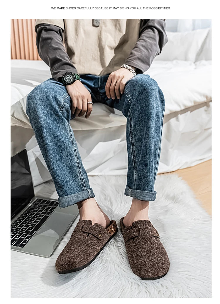 Plush Winter Clogs | Stylish Slip-On Cork Slippers for All