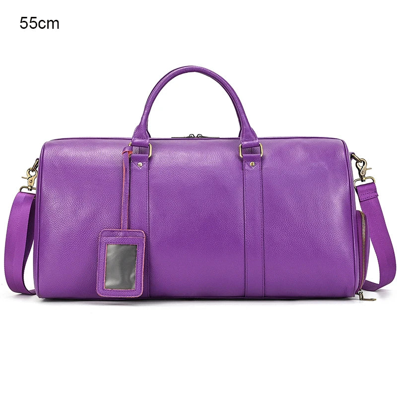 Luxury Genuine Leather Travel Bag for Men & Women | Versatile Duffle