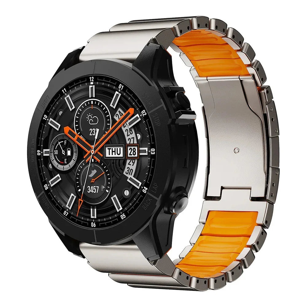 22/26mm Titanium Rubber Watch Strap | Durable & Stylish Replacement Band