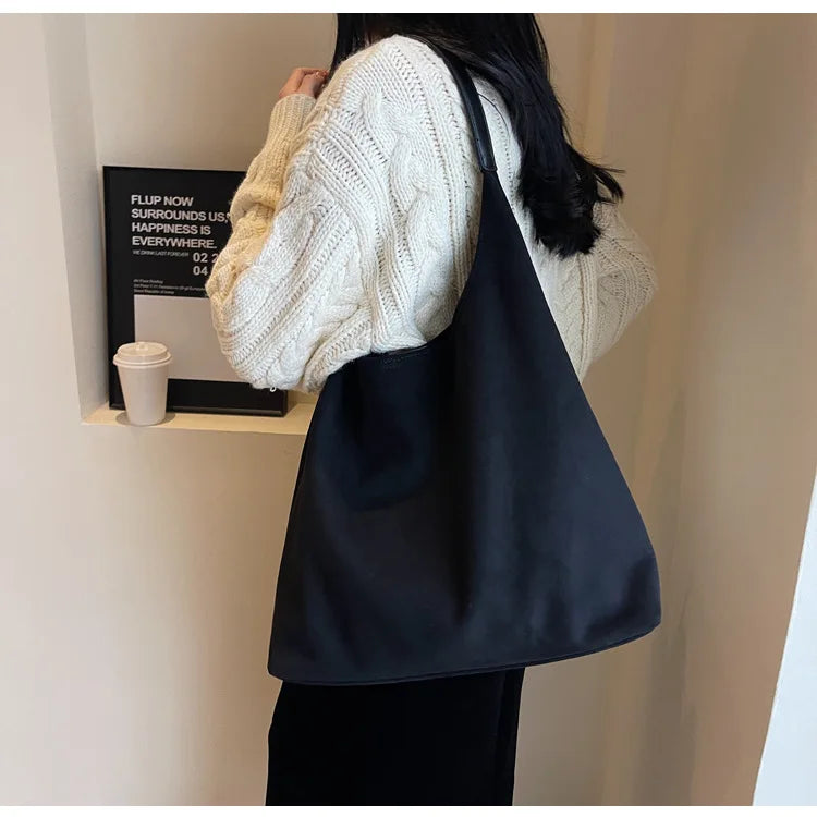 Stylish Winter Suede Shoulder Bag | Large Capacity Crossbody Bag