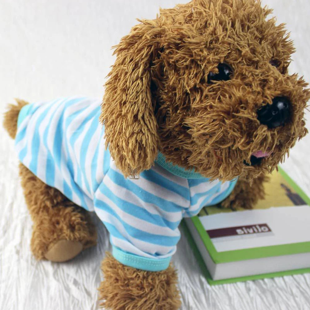 Soft Stripe Spring Dog T-Shirt | Comfortable Pet Clothing for Dogs