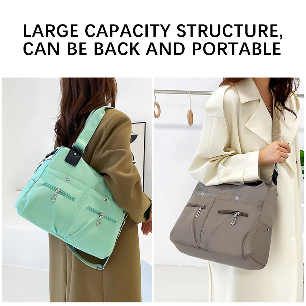 Waterproof Nylon Handbag | Multifunctional Tote for Outdoor Use