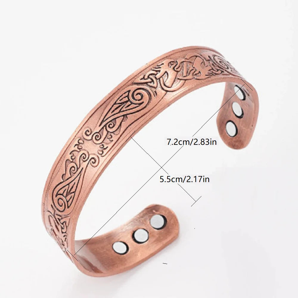 Unisex Vintage Healing Jewelry | Celtic Knot Magnetic Bracelet Set