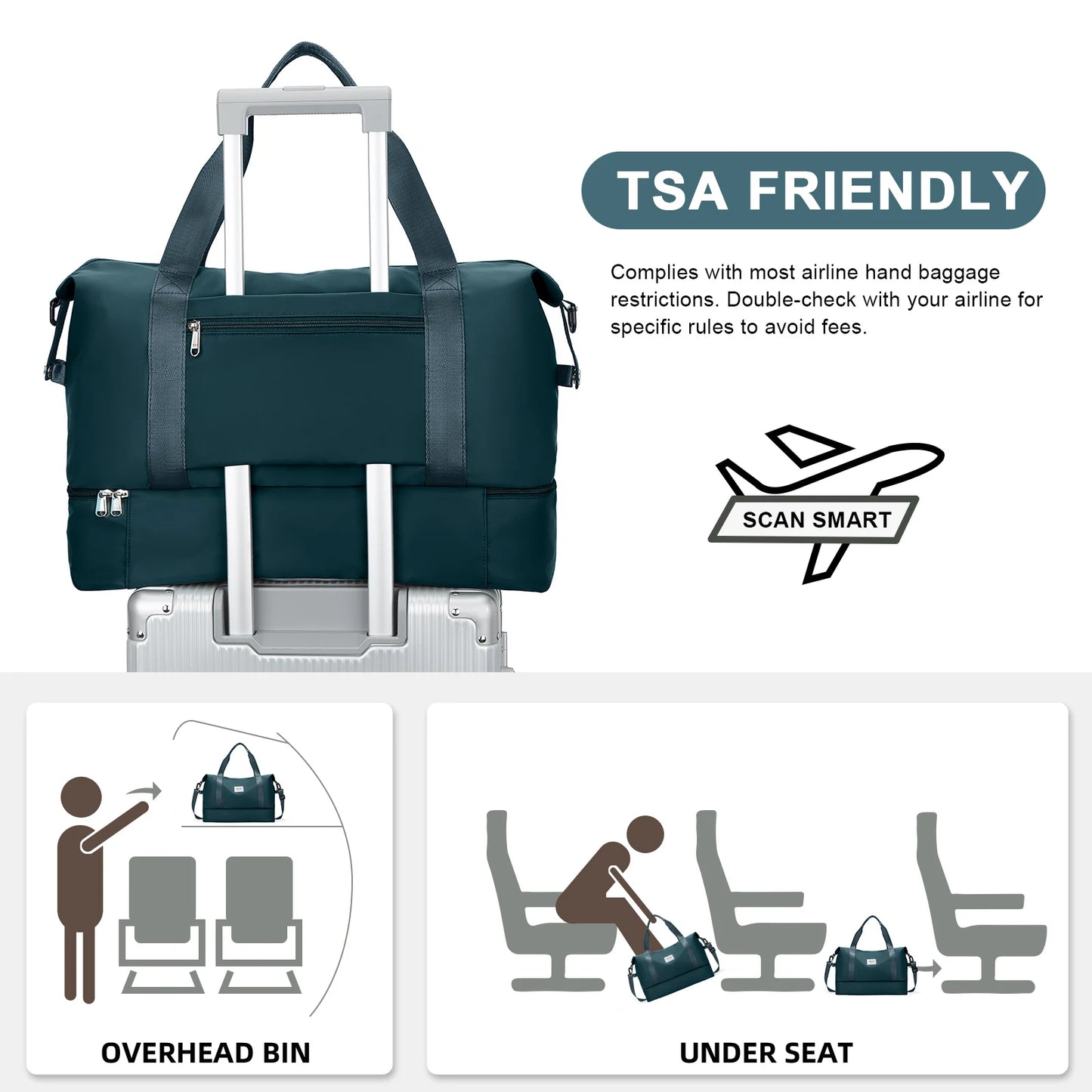 Large Capacity Lightweight Travel Duffle Bag for Weekend Adventures
