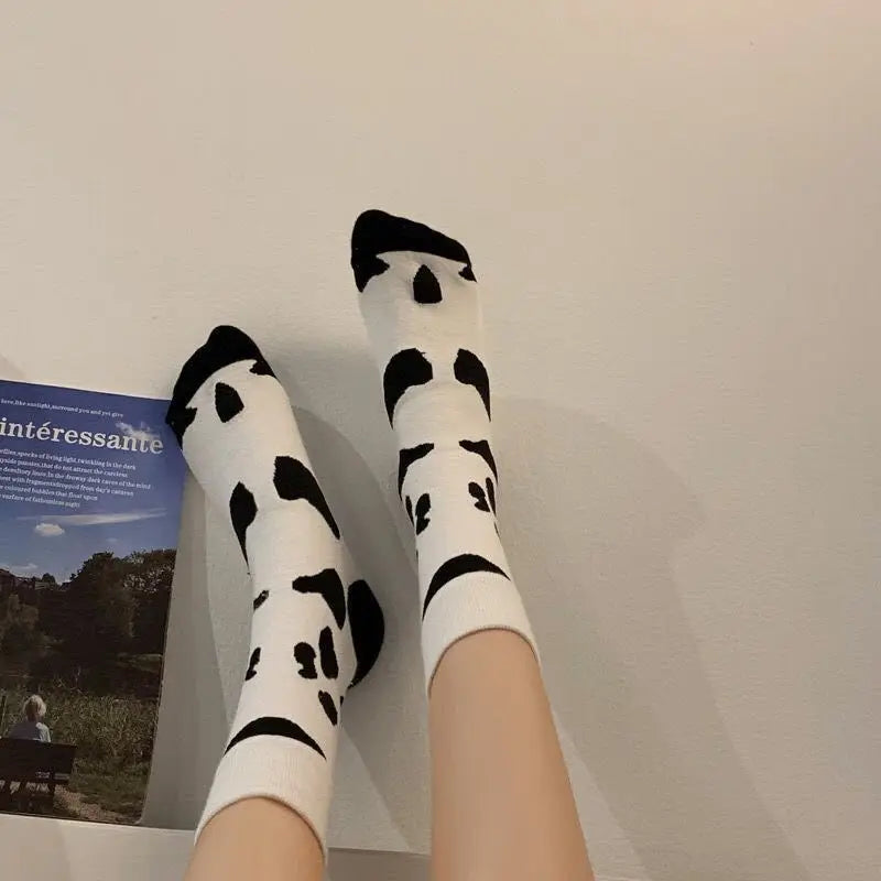 Cute Patterned Cotton Crew Socks for Women | Fun & Stylish Designs