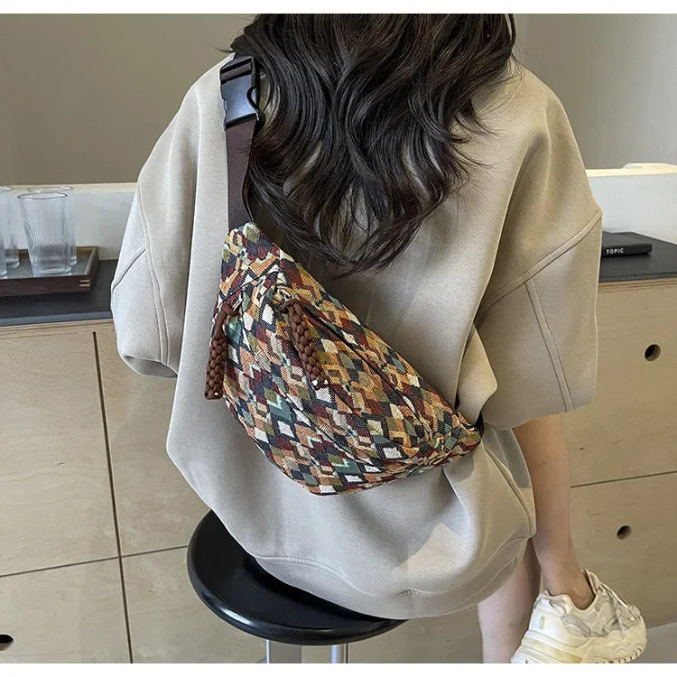 Stylish Corduroy Belt Bag for Women | Versatile Fanny Pack