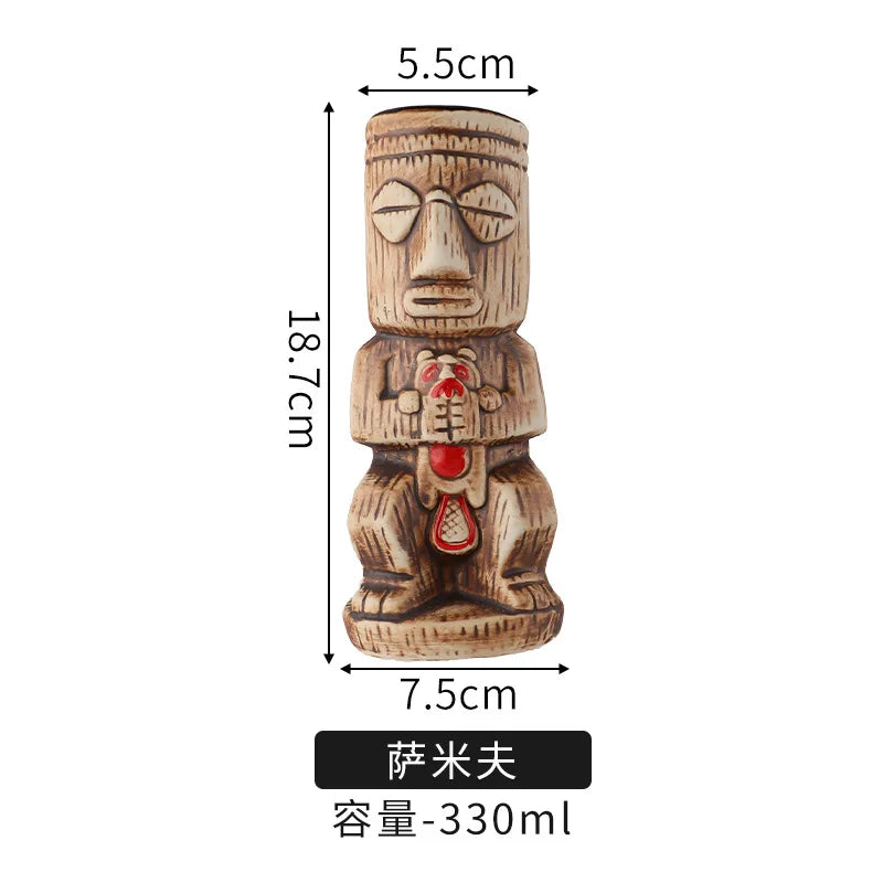 Creative Ceramic Bar Cups | Tiki Hawaiian Cocktail Glasses