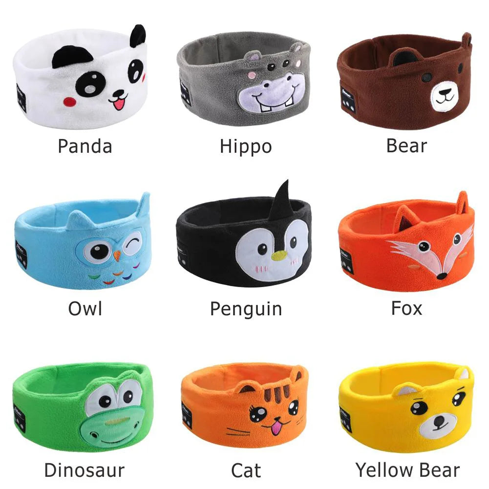 Children's Cute Cartoon Bluetooth Music Headband Earphones
