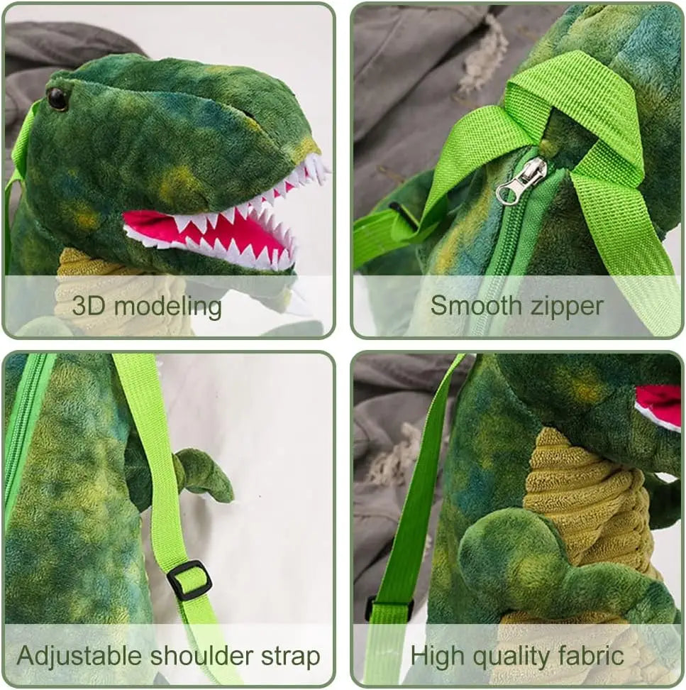 Kids Plush T-Rex Backpack | Fun Dinosaur Bag with Adjustable Straps