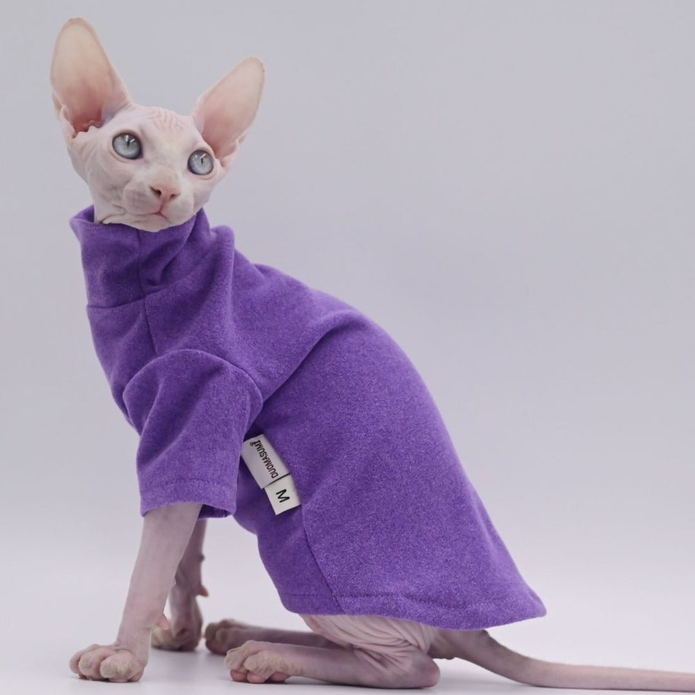 Soft Cotton Winter Outfit for Sphynx Cats | Warm Pet Sweater
