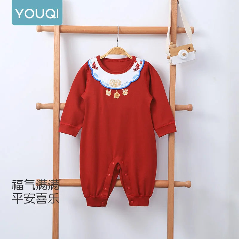 Cotton Baby Autumn Romper | Ideal Infant Jumpsuit for Crawling