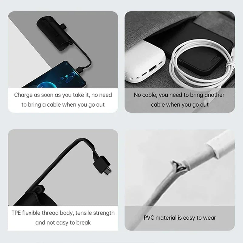 20000mAh Mini Portable Power Bank - High-Capacity External Battery