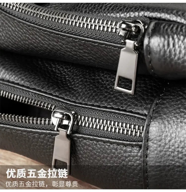 Men's Genuine Leather Business Backpack | Stylish & Functional