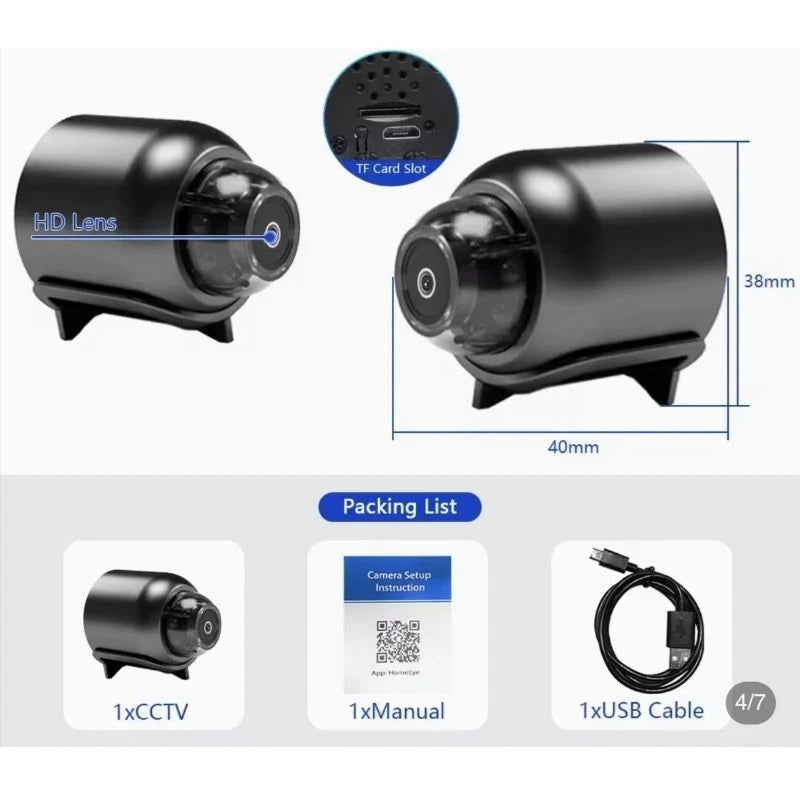 1080P HD WiFi Night Vision Home Security Camera