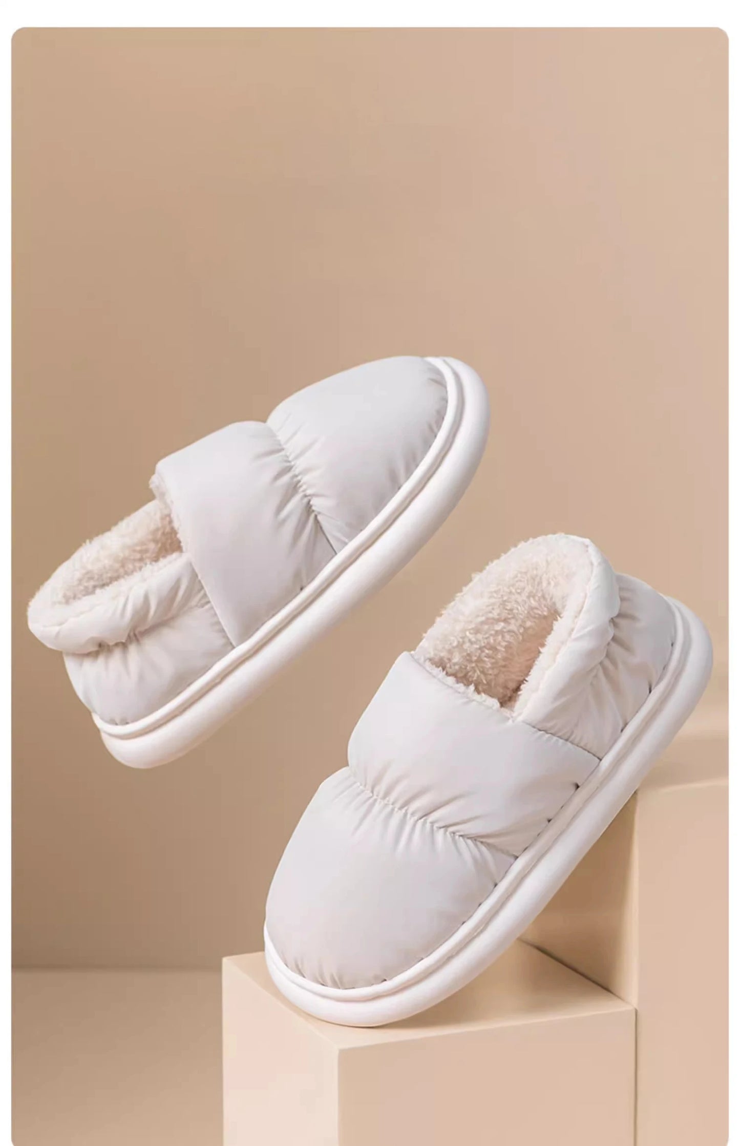 Women's Cotton Patchwork Slippers | Warm Anti-Slip Indoor Shoes