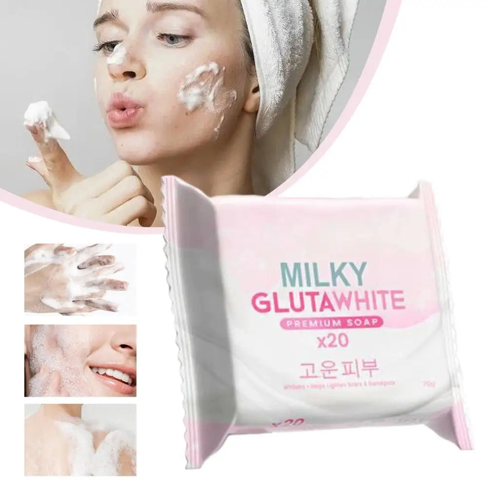 Premium Korean Glutathione Milk Soap | Deep Cleansing & Nourishing