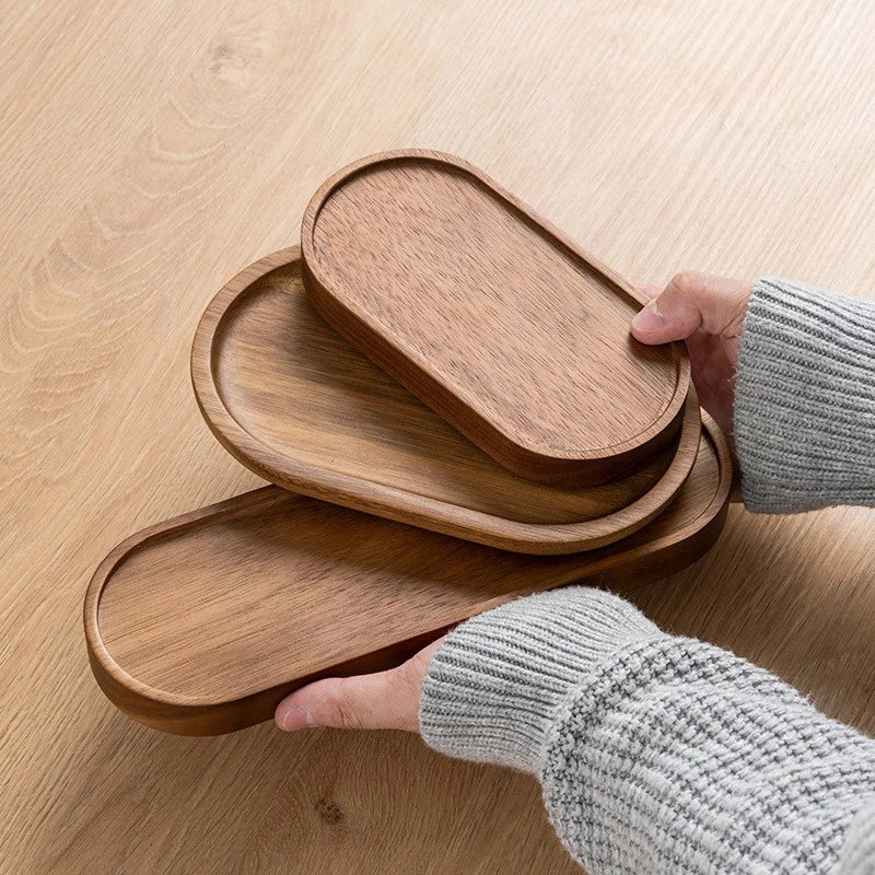 Eco-Friendly Wooden Dessert Plates | Elegant Serving Trays