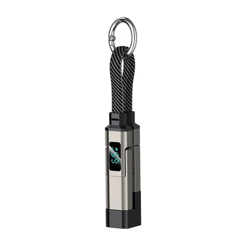 4 in 1 Keychain Charging Cable | Versatile USB C Cable with Display
