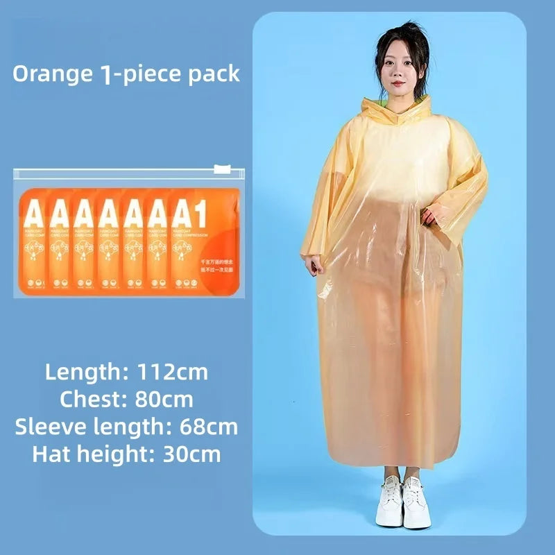 Portable Disposable Raincoat | Waterproof Travel Gear in 7 Colors