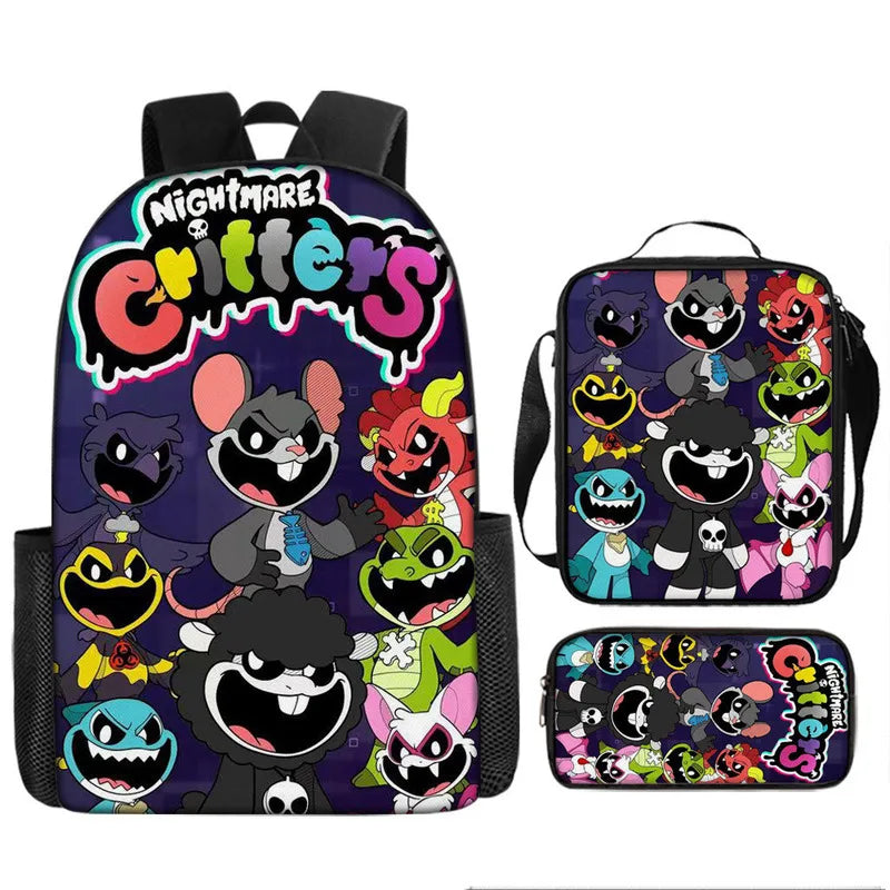3-Piece Horror-Themed Backpack Set | Unique School Essentials