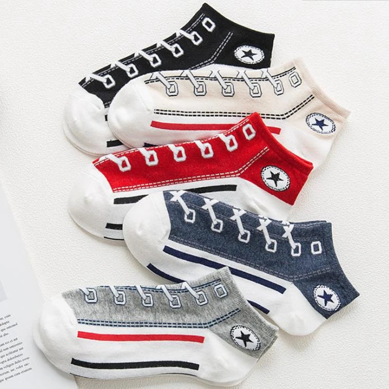 Men's Casual Denim Pattern Socks | Stylish Ankle Comfort