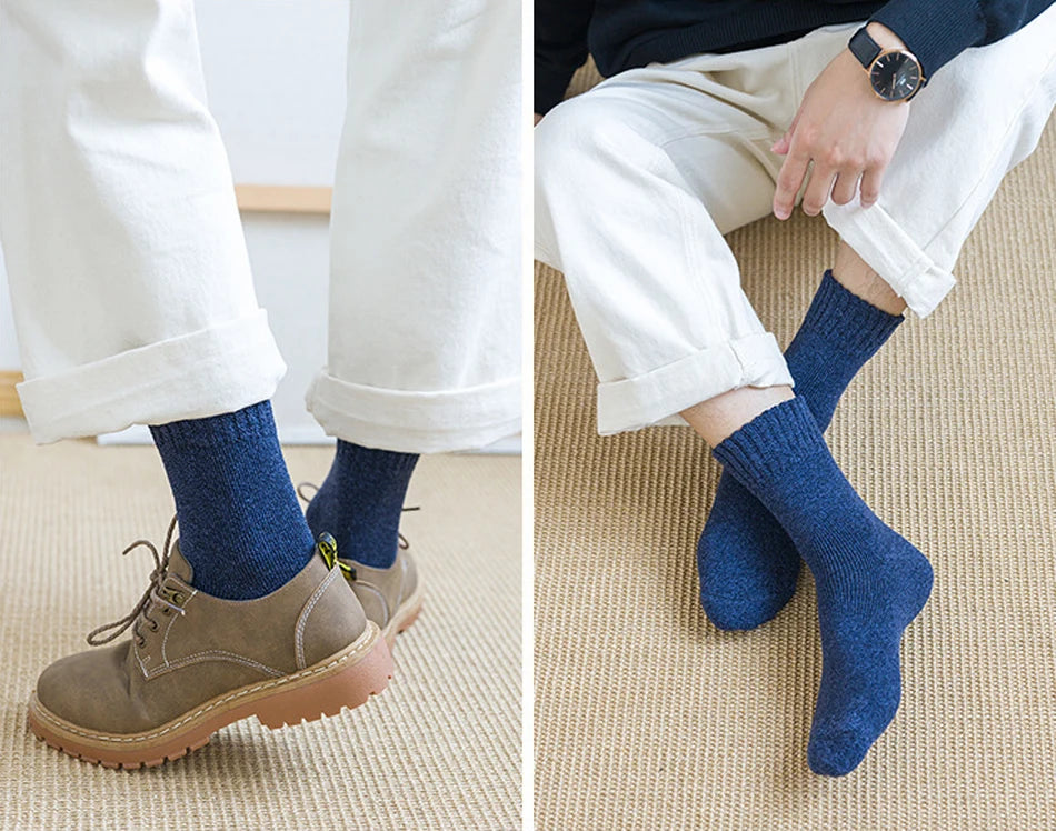 Thick Cotton Crew Socks for Men | Warm Comfortable Winter Gear