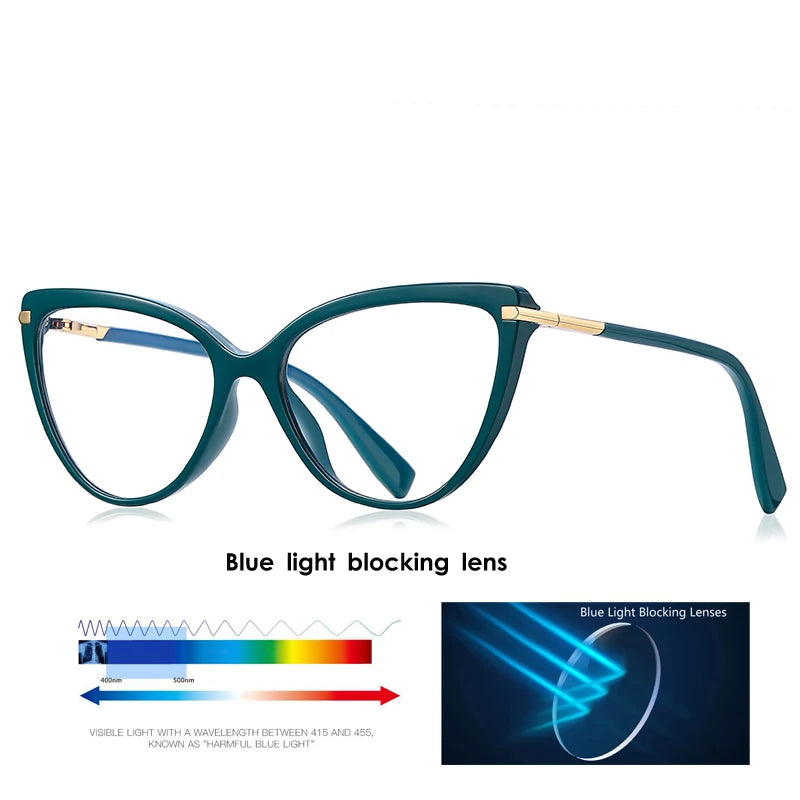 Fashionable Anti Blue Light Cat Eye Glasses for Women | Stylish Protection