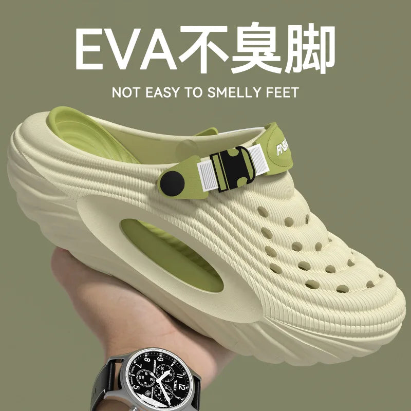 Men's Summer Thick Sole Breathable Outdoor Slippers | Comfort & Style