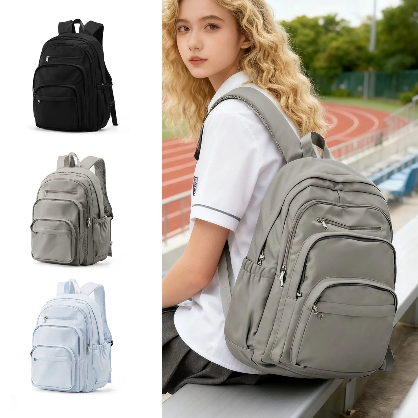 Versatile Casual Backpack for School and Travel | Multi-Pocket Design