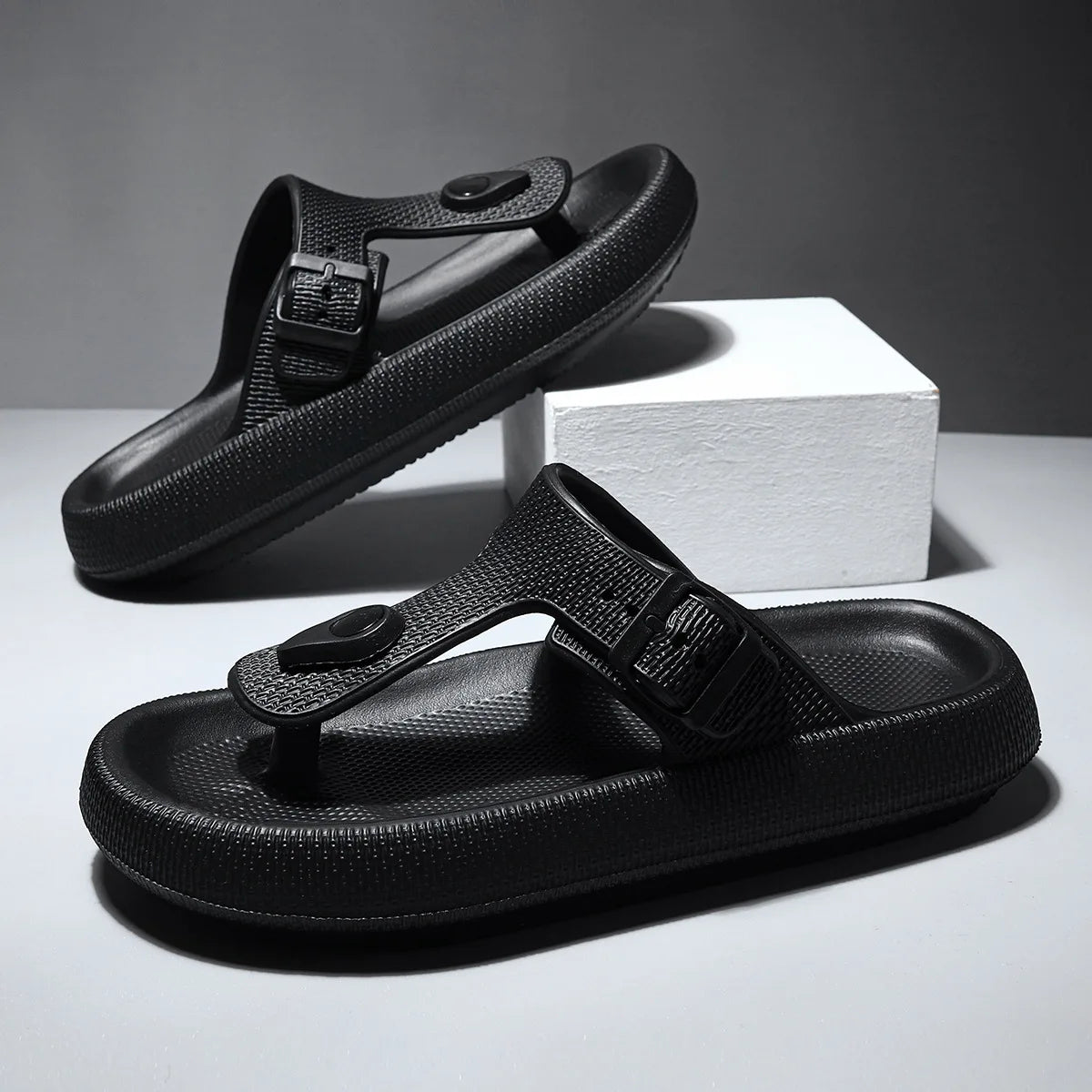 Men's Adjustable Buckle Flip Flops | Summer Beach Sandals
