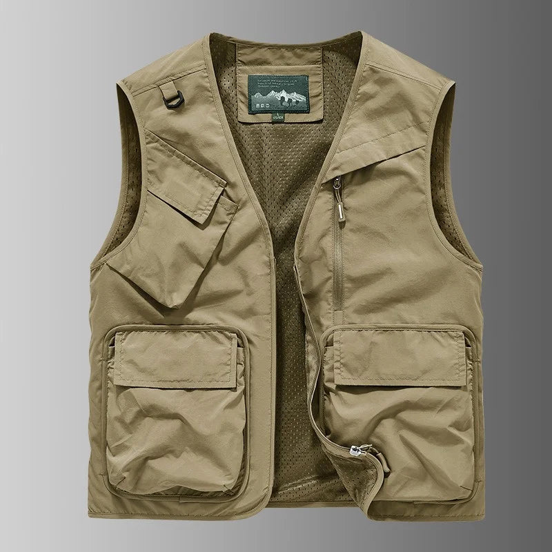 Men's Multi-Pocket Fishing Vest | Lightweight Outdoor Waistcoat