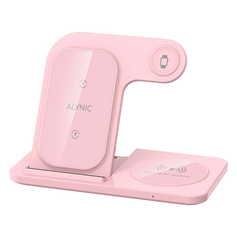 30W Foldable 3-in-1 Wireless Charging Station | Fast Qi Charger