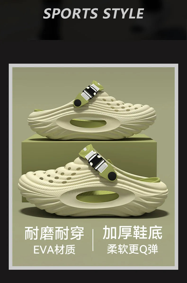 Men's Summer Thick Sole Breathable Outdoor Slippers | Comfort & Style