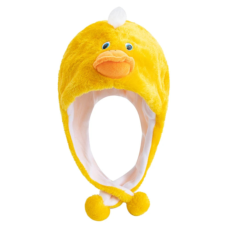 Unisex Funny 3D Bulls Head Plush Winter Beanie | Cozy Cartoon Hat