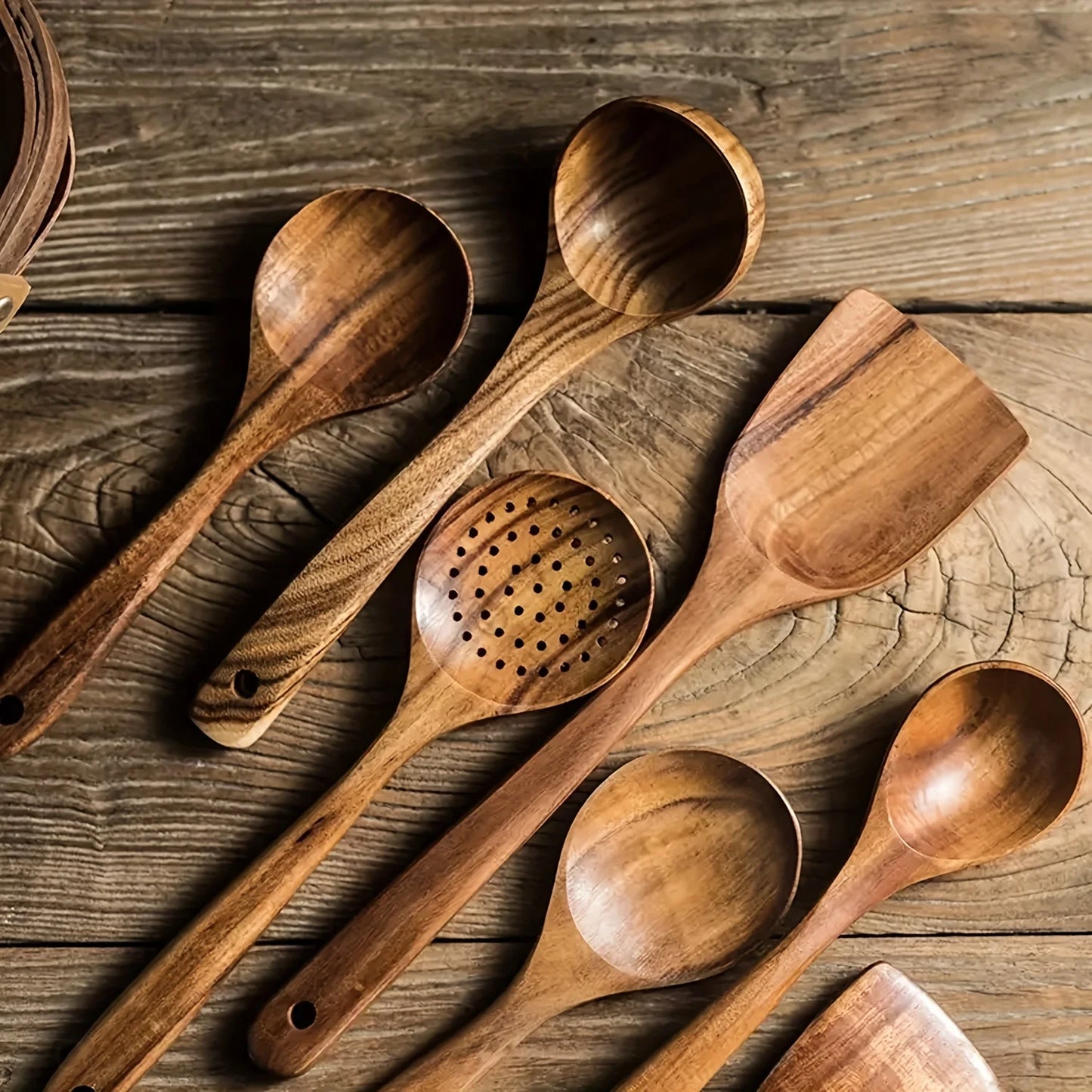 5pcs Wooden Kitchen Utensils Set | Eco-Friendly Cooking Tools