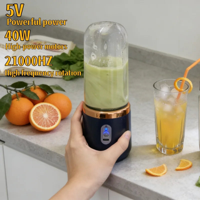 Portable Electric Blender | 6 Blades for Juicing & Smoothies