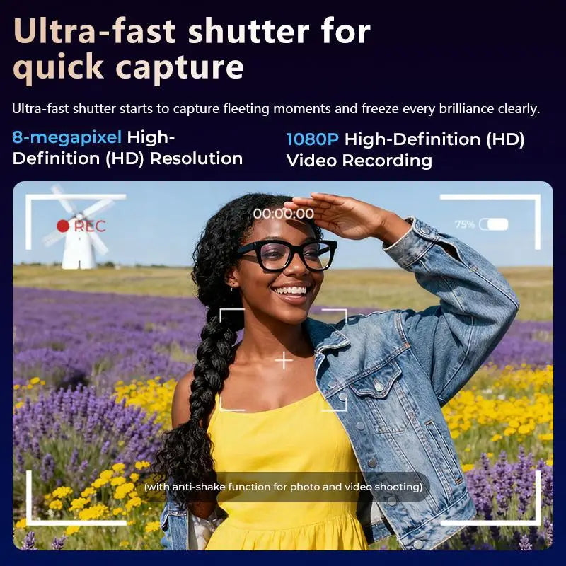 Multifunctional Smart AI Camera Glasses | 4K Recording & Translation