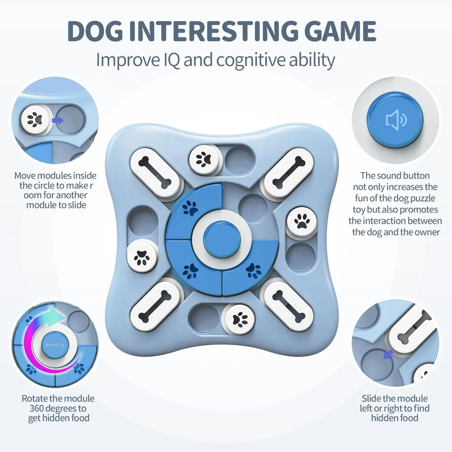 Interactive Dog Toy Slow Feeder | Enhance Puppy IQ & Fun