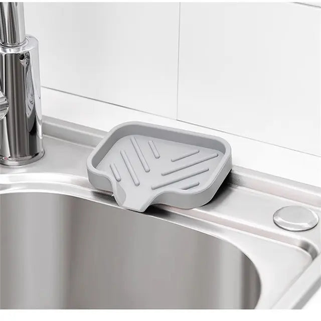 Versatile Silicone Kitchen Storage Rack Tray with Drainage Solution