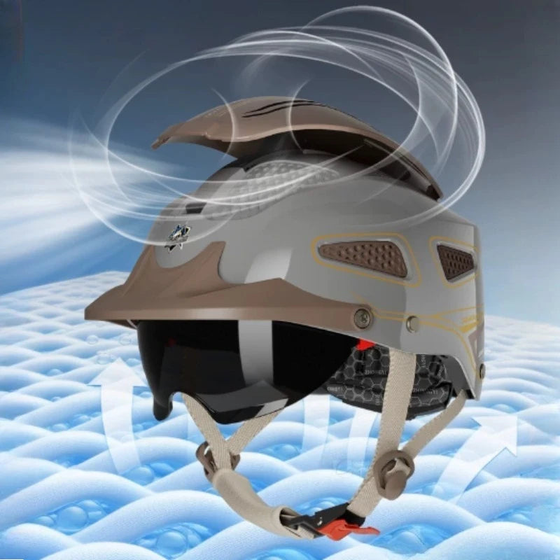 Summer Breathable Electric Motorcycle Helmet | Open Face Design