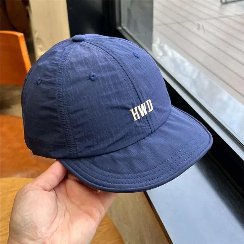 Korean Plaid Mesh Baseball Cap | Quick Dry Unisex Outdoor Hat