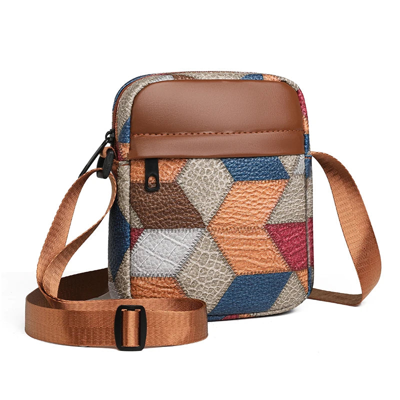 Multi-Color Patterned Adjustable-Strap Lightweight Bag for Daily Use