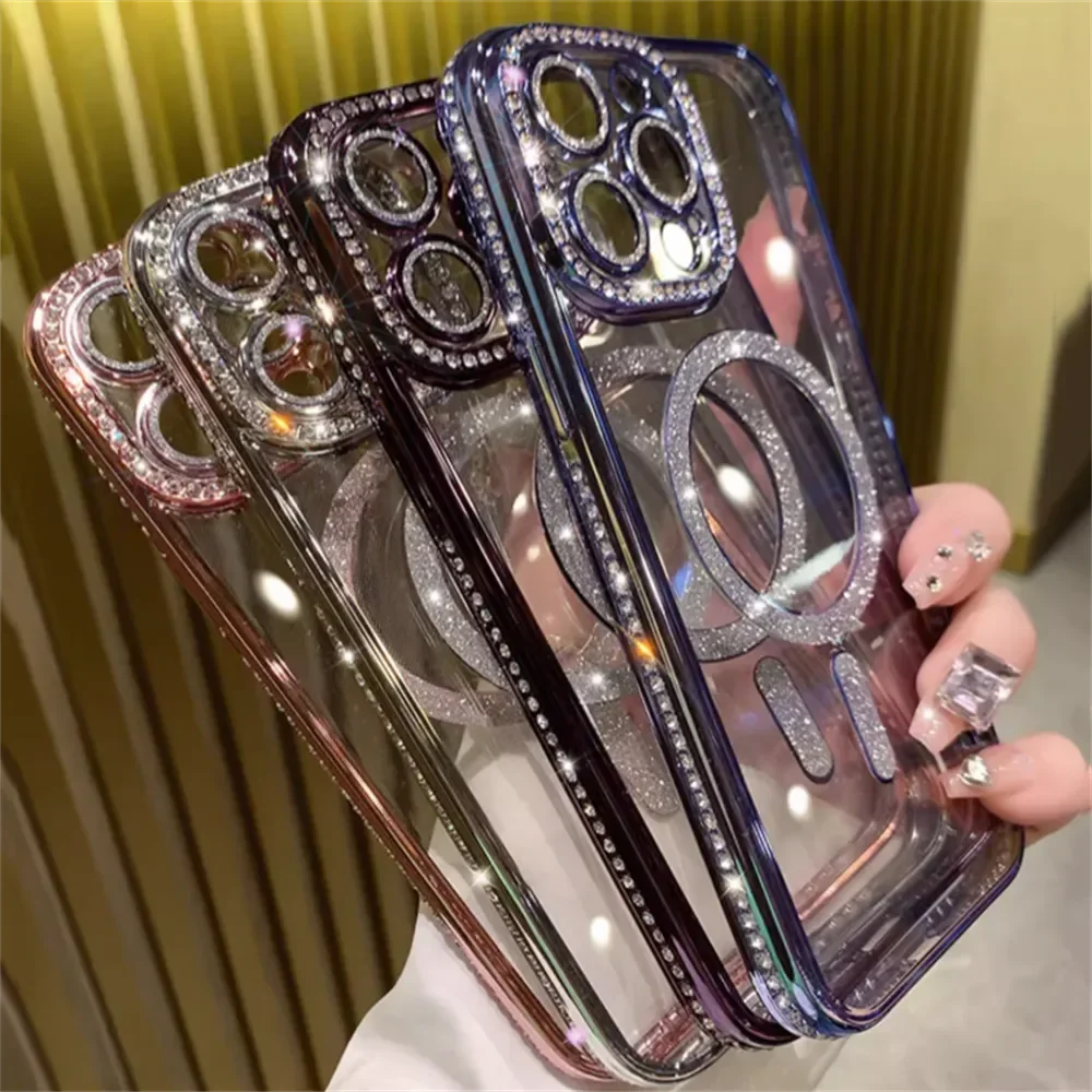 Sparkling Glitter Diamond Transparent Case for iPhone Models