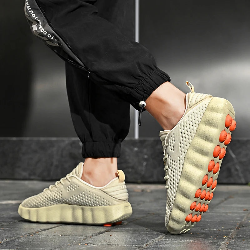 Men's Casual Thick Sole Sneakers | Breathable Summer Walking Shoes