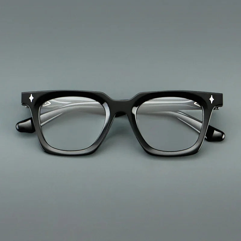 Classic Retro Square Acetate Anti-Blue Light Reading Glasses 2026
