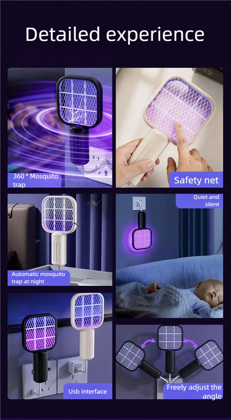 Portable USB Mosquito Swatter Trap | Effective Outdoor Insect Killer