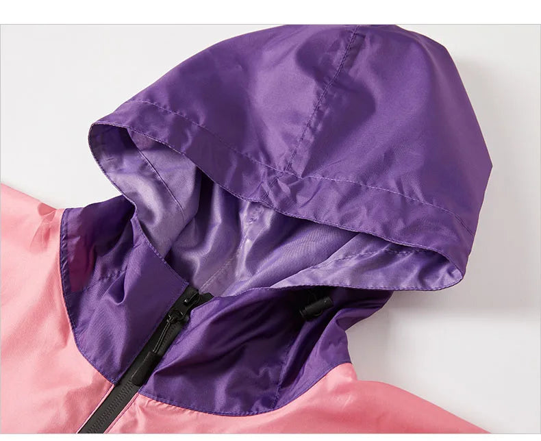 Big Size Women Gradient Color Raincoat | Lightweight Waterproof Cloak