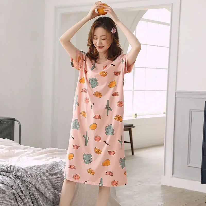 Cute Women's Short Sleeve Nightgown | Plus Size Sleepwear